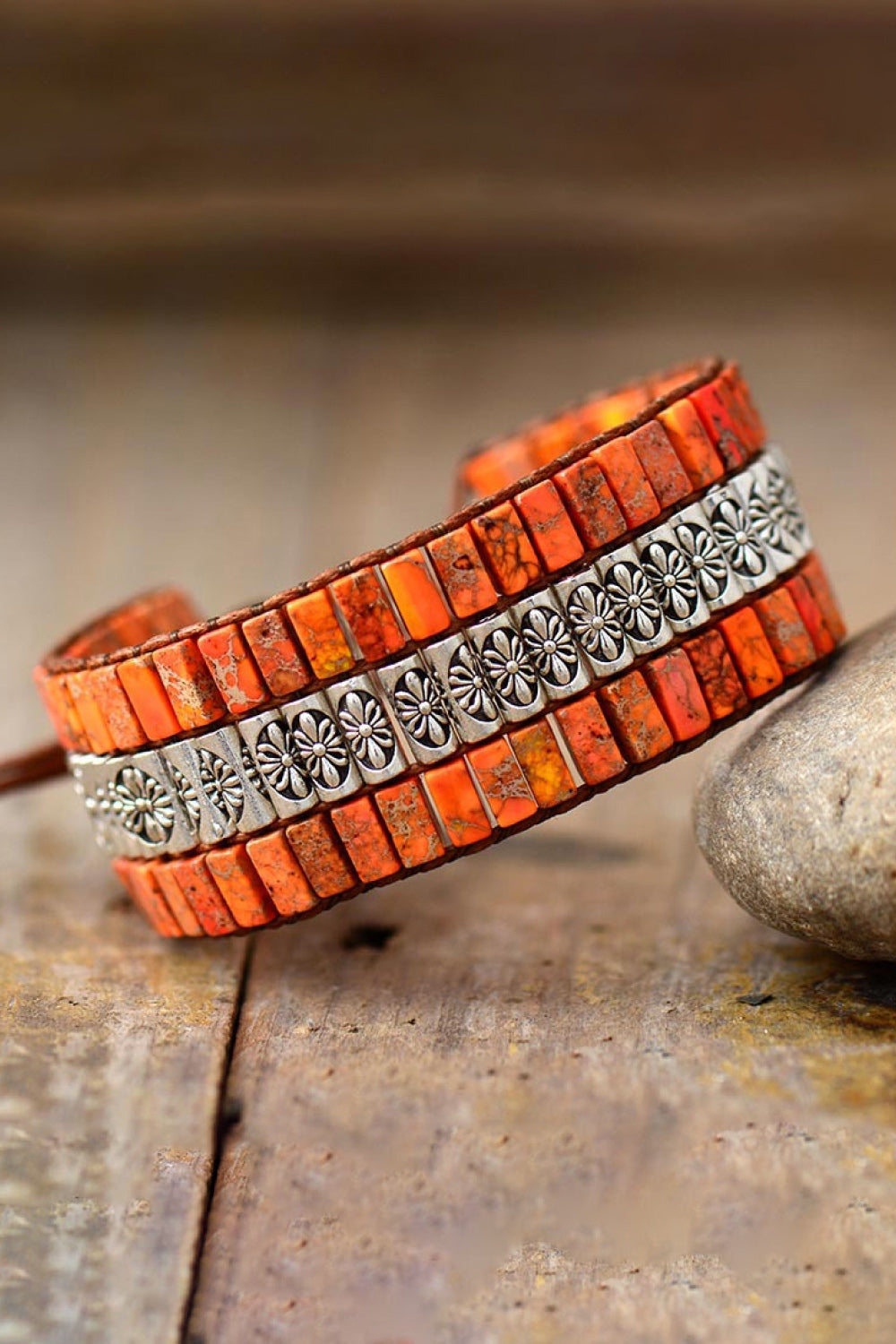 Handmade Triple Layer Natural Stone Bracelet The Stout Steer