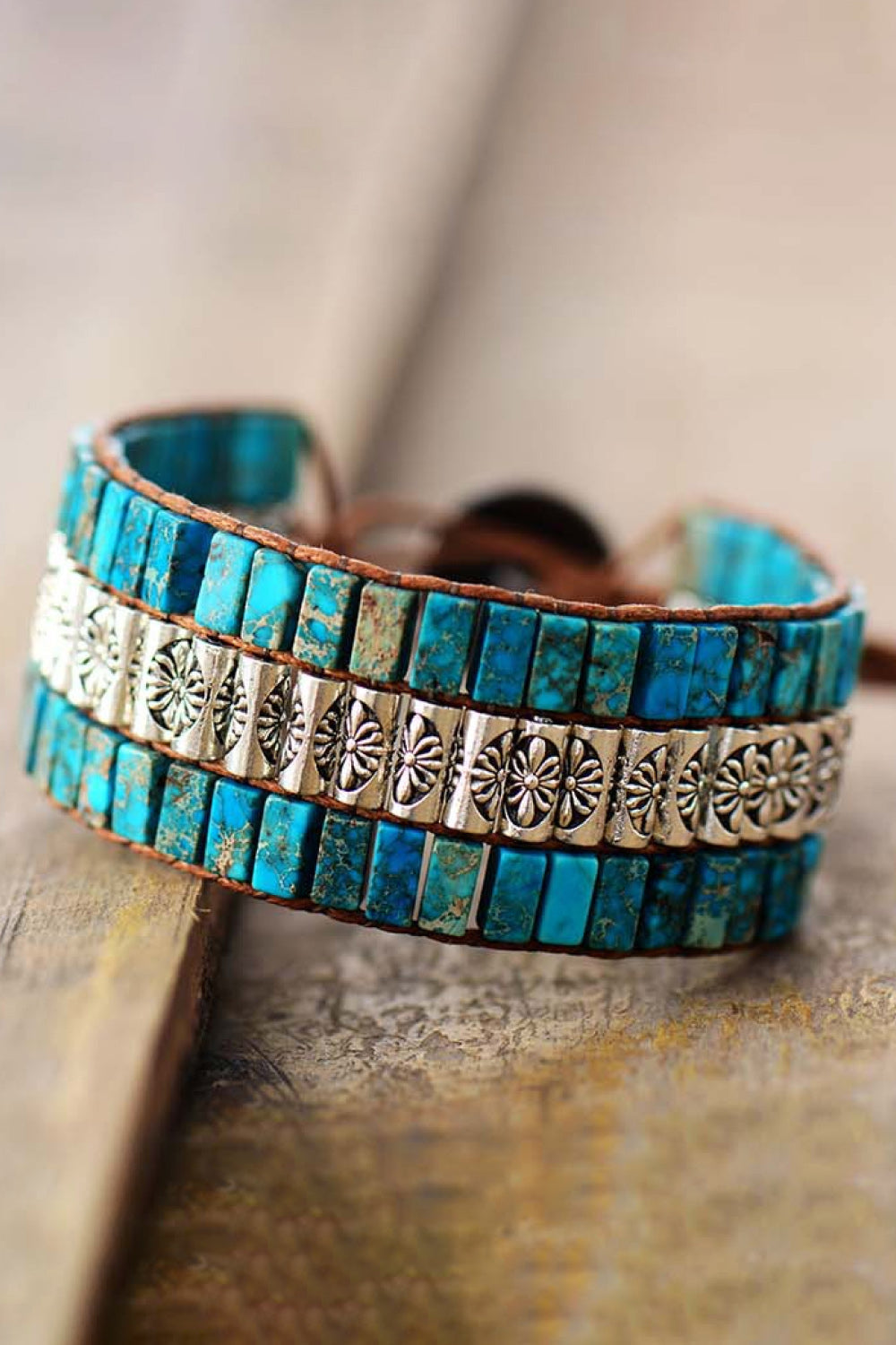 Handmade Triple Layer Natural Stone Bracelet The Stout Steer
