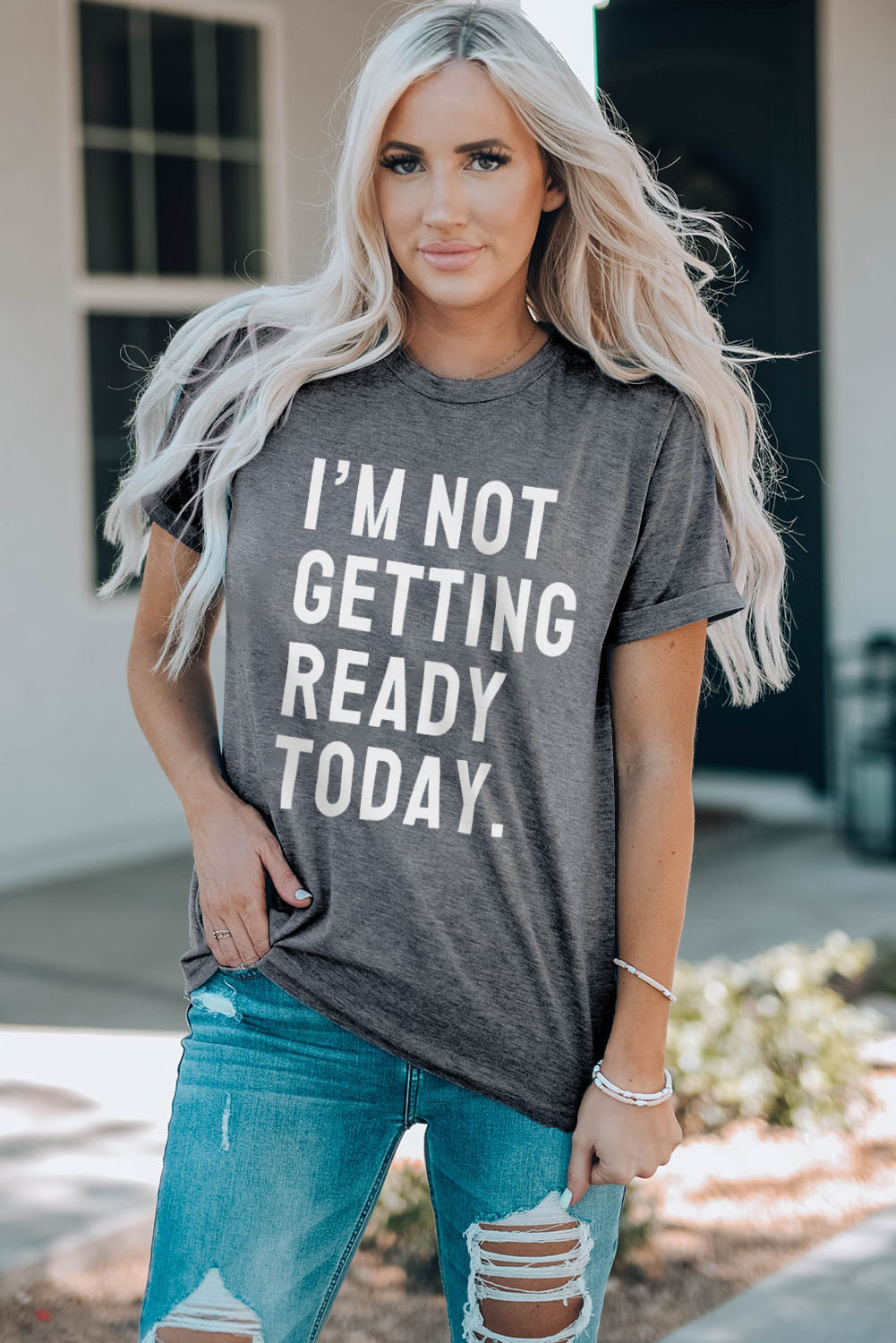 I'M NOT GETTING READY TODAY Graphic Tee The Stout Steer