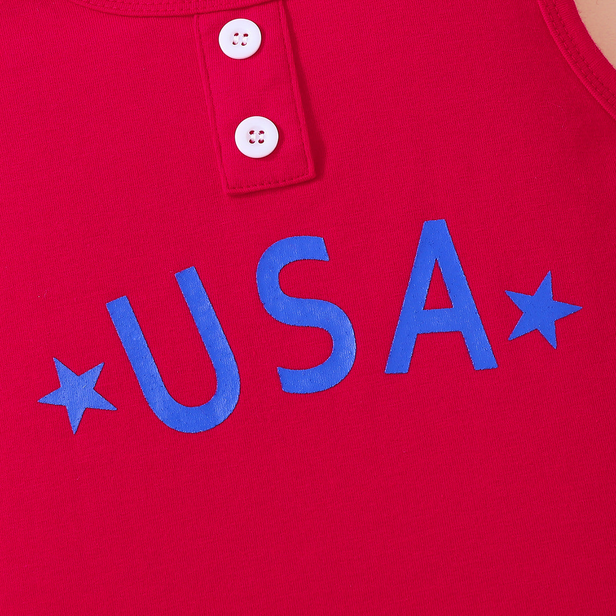 Kids USA Graphic Tank and Star and Stripe Shorts Set The Stout Steer