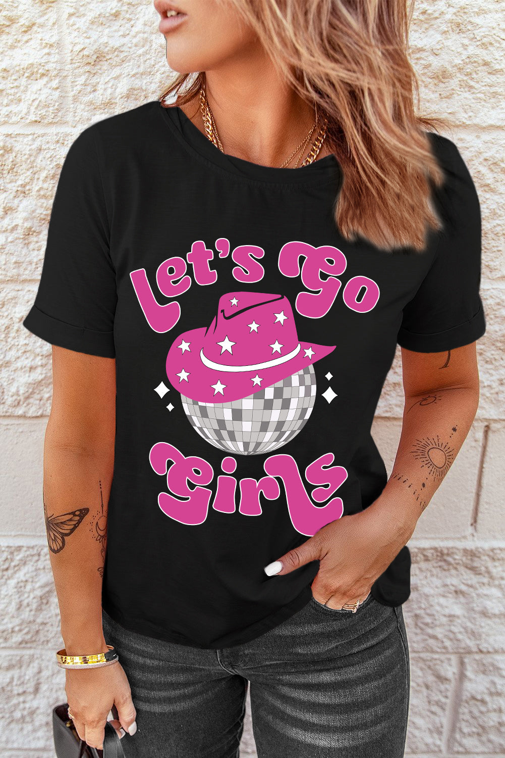 LET'S GO GIRLS Graphic Tee Shirt The Stout Steer
