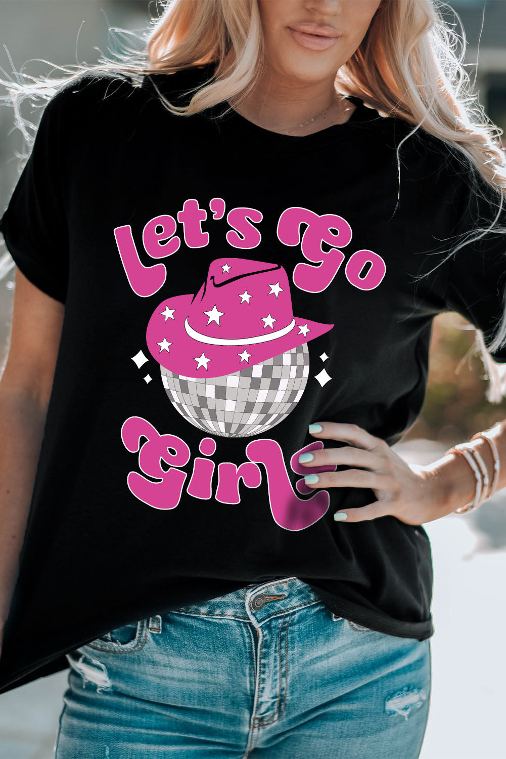 LET'S GO GIRLS Graphic Tee Shirt The Stout Steer