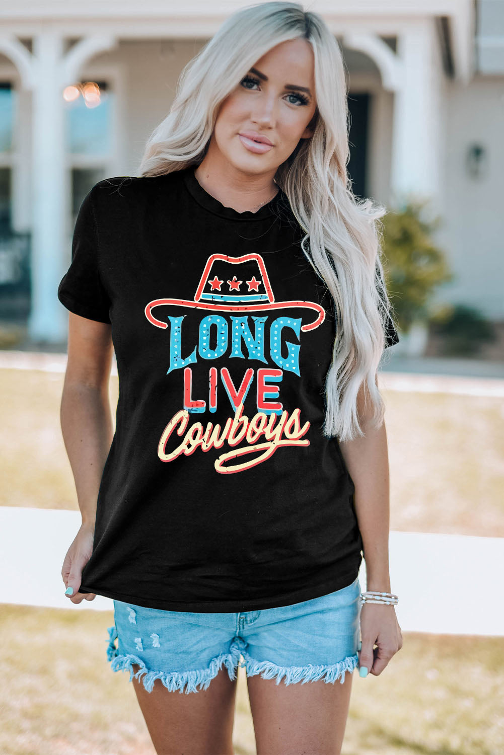 LONG LIVE COWBOYS Graphic Tee Shirt The Stout Steer