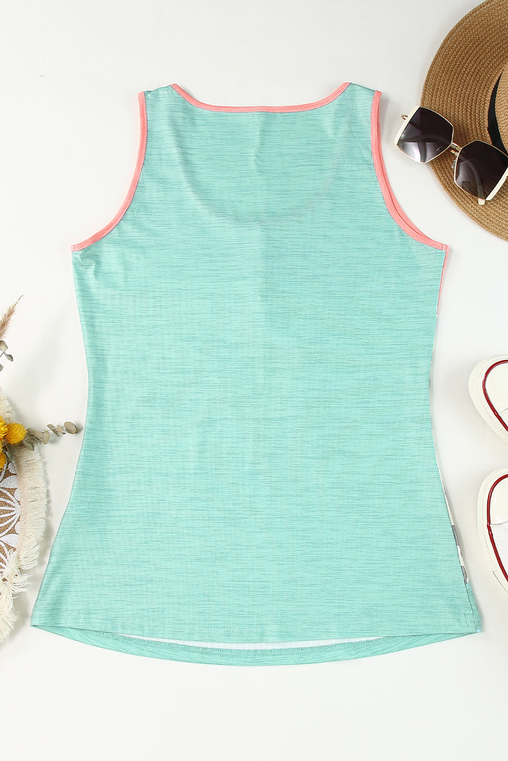 Leopard Color Block Decorative Button Tank The Stout Steer