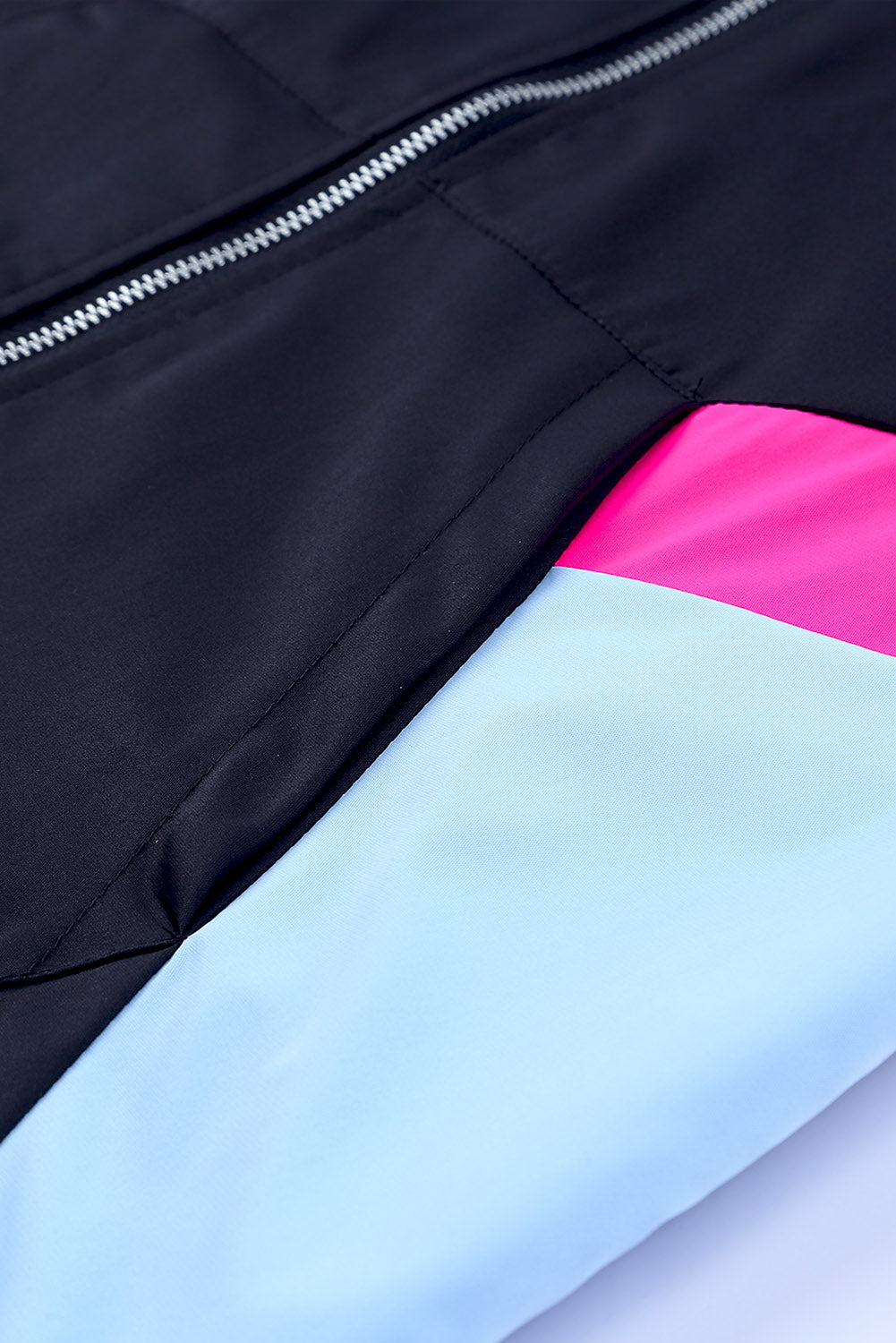 Leopard Color Block Zip-Up Hooded Jacket The Stout Steer