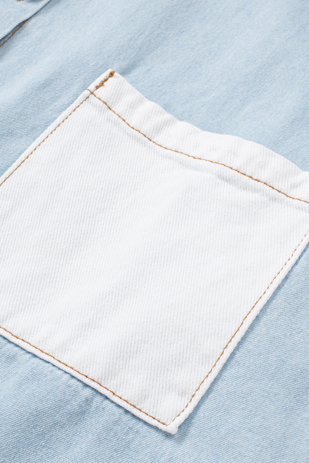 Leopard Contrast Denim Top The Stout Steer