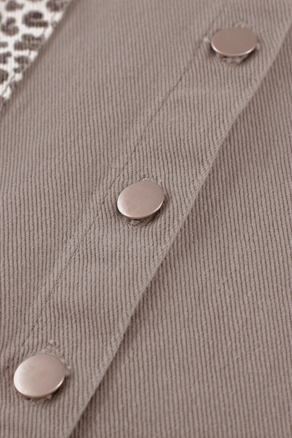 Leopard Contrast Denim Top The Stout Steer