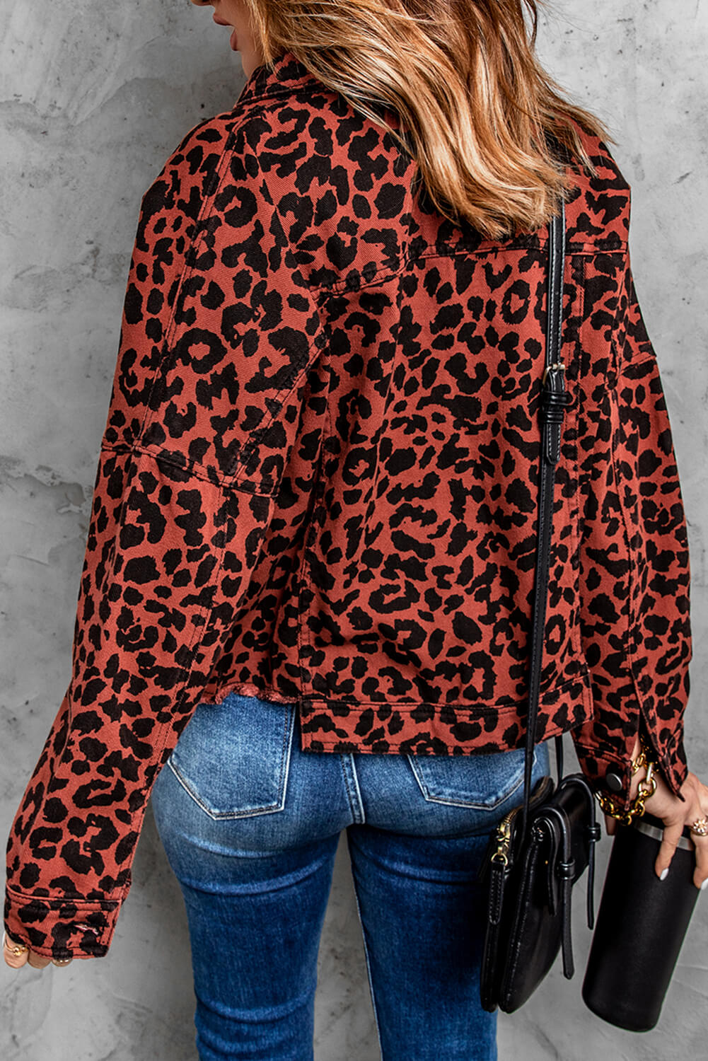 Leopard Print Raw Hem Jacket The Stout Steer