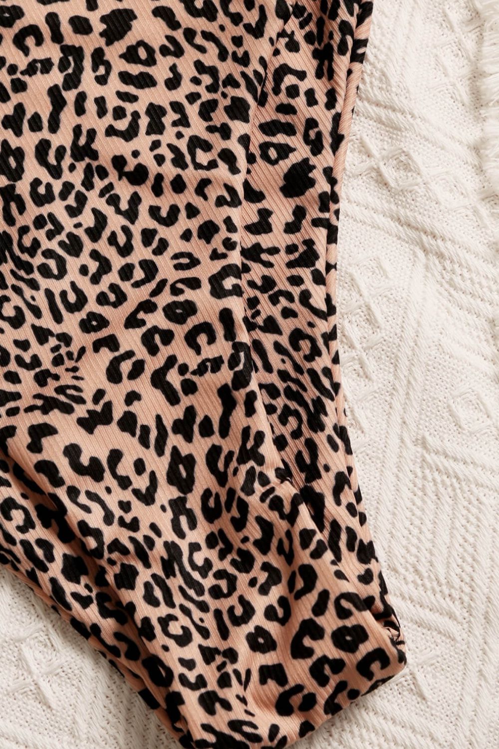 Leopard Swim Tube Top and Swim Bottoms Set The Stout Steer