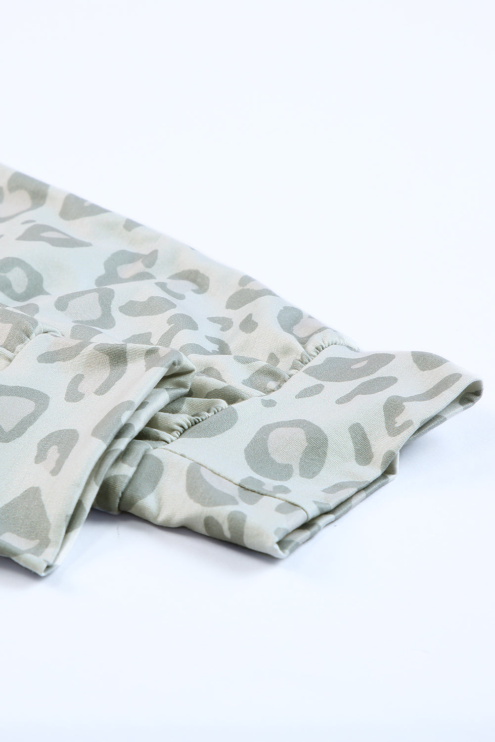 Leopard V-Neck Top and Drawstring Joggers Lounge Set The Stout Steer