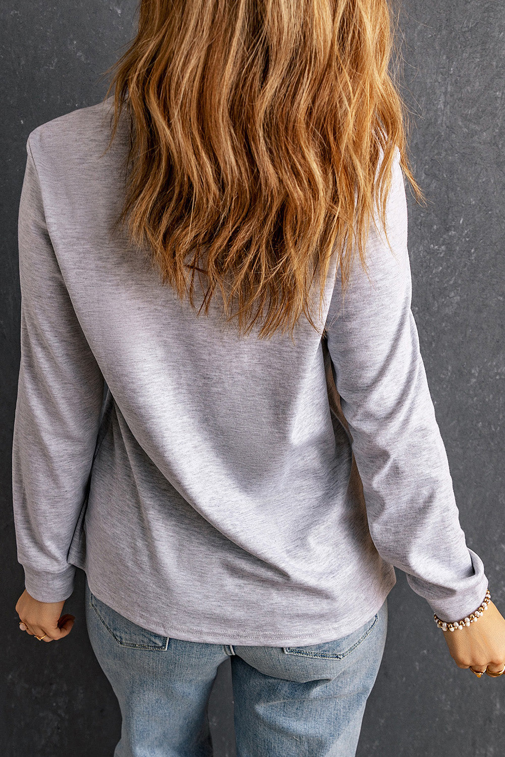 Letter Graphic Long Sleeve Tee The Stout Steer