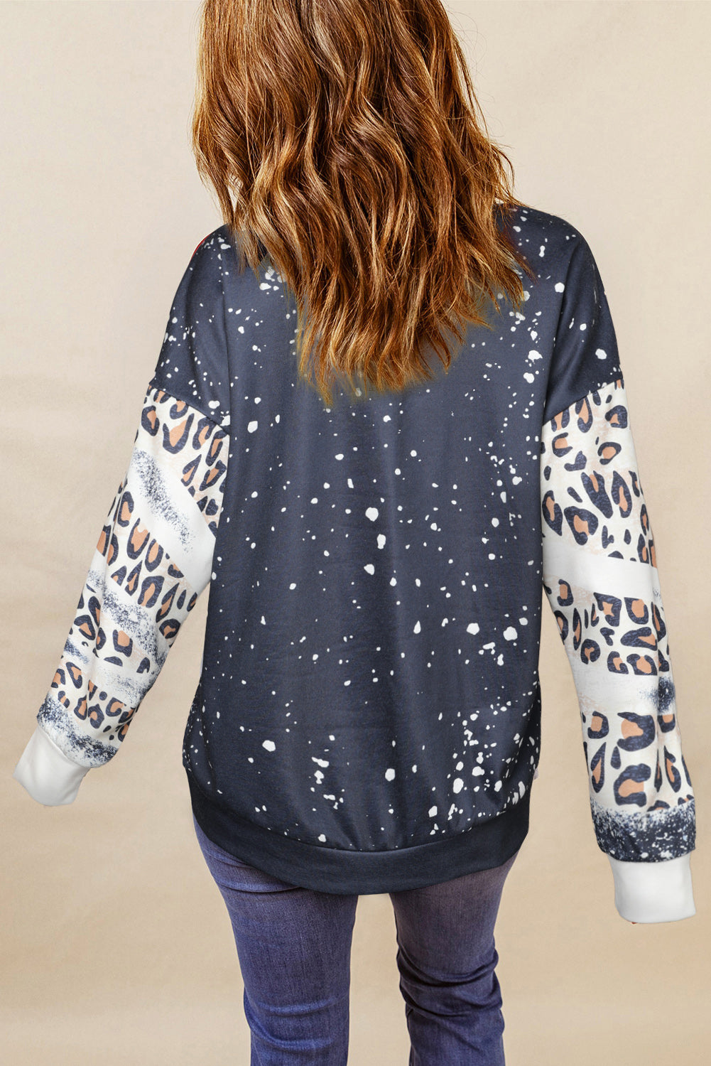 MAMA Lightning Graphic Leopard Sweatshirt The Stout Steer