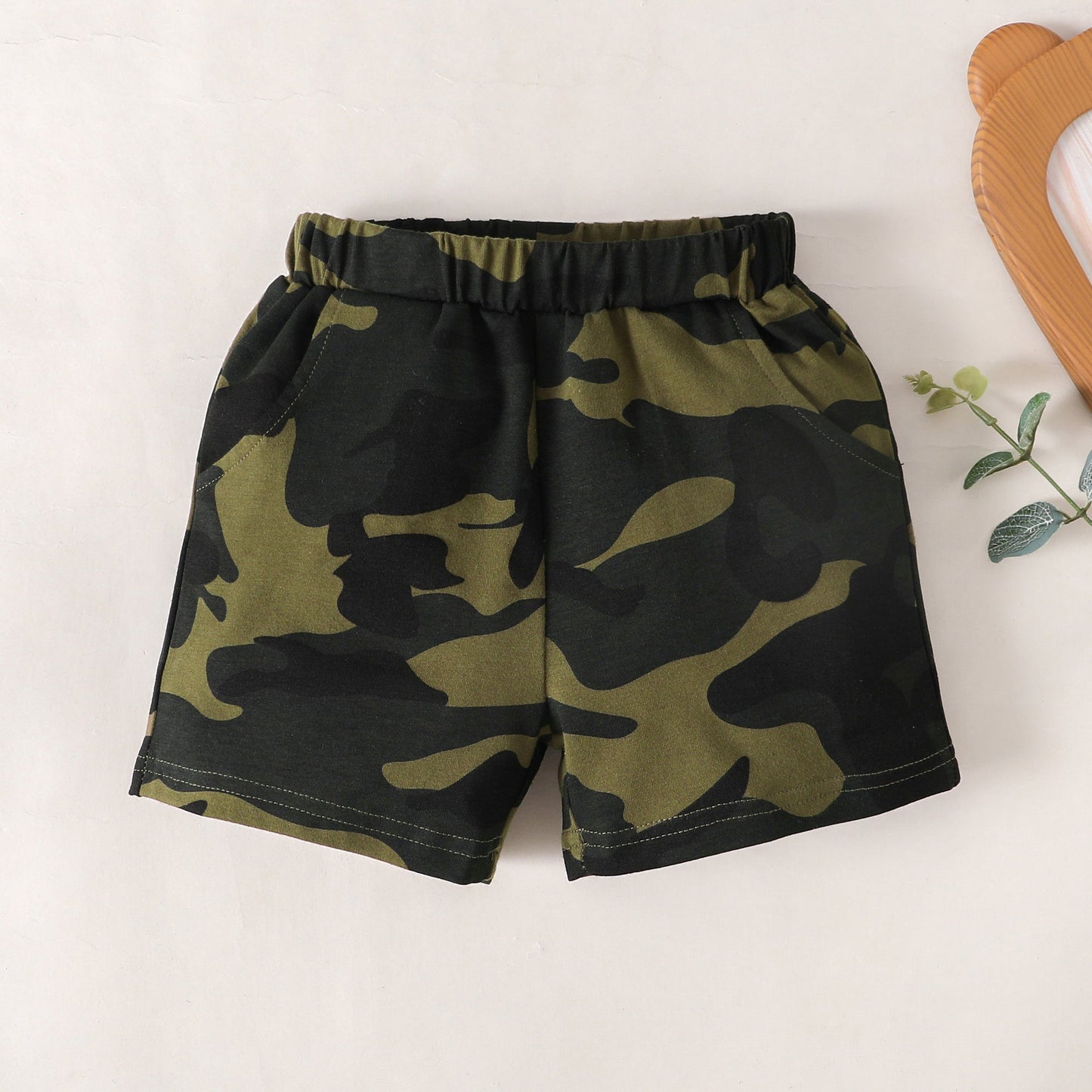 MAMA'S BOY Graphic T-Shirt and Camouflage Shorts Set The Stout Steer