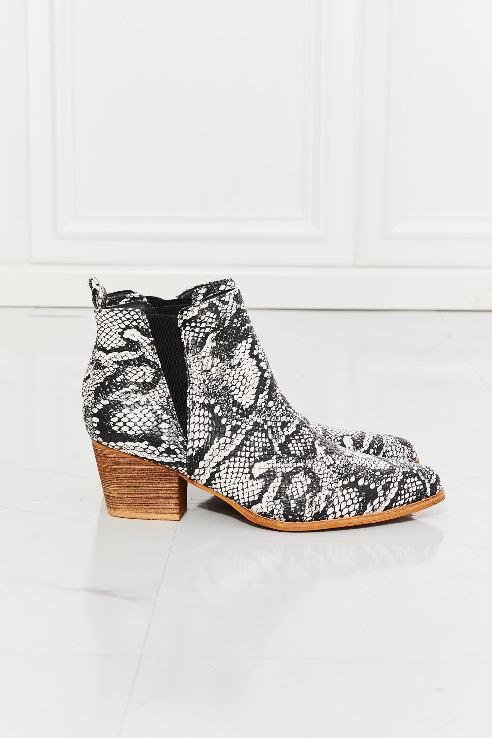 MMShoes Back At It Point Toe Bootie in Snakeskin The Stout Steer