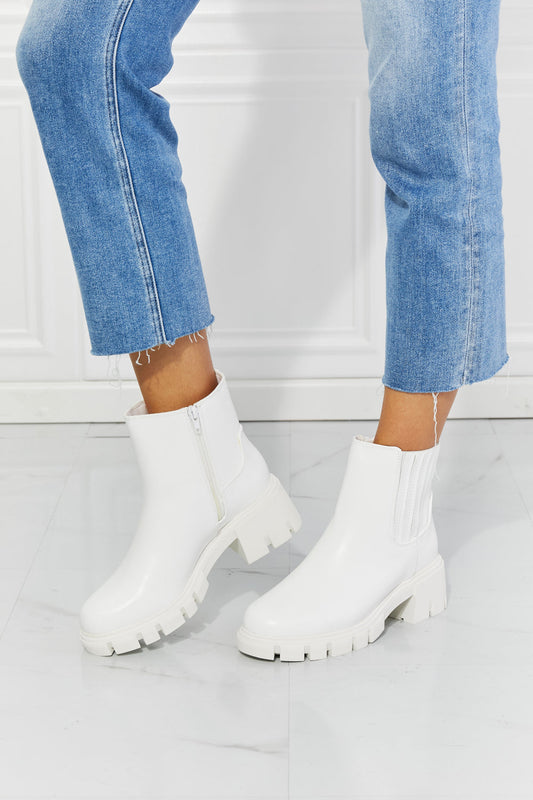 MMShoes What It Takes Lug Sole Chelsea Boots in White The Stout Steer