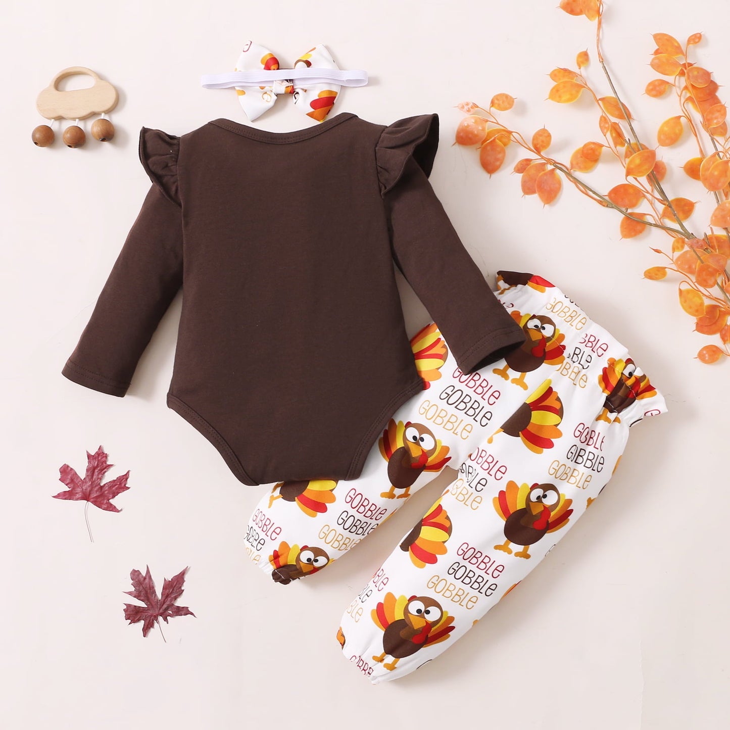 MY 1ST THANKS GIVING Graphic Bodysuit and Pants Set The Stout Steer