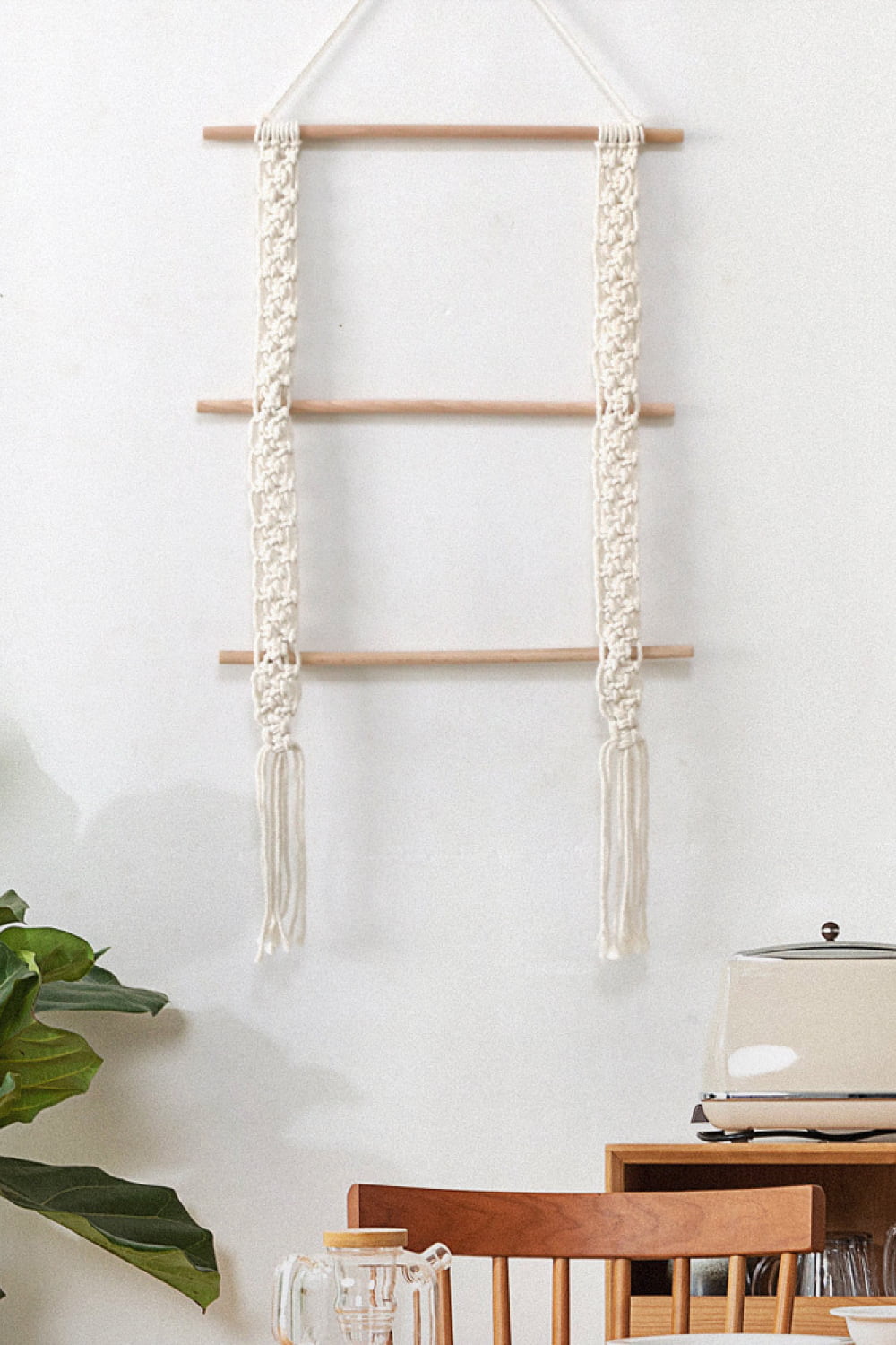 Macrame Ladder Wall Hanging The Stout Steer