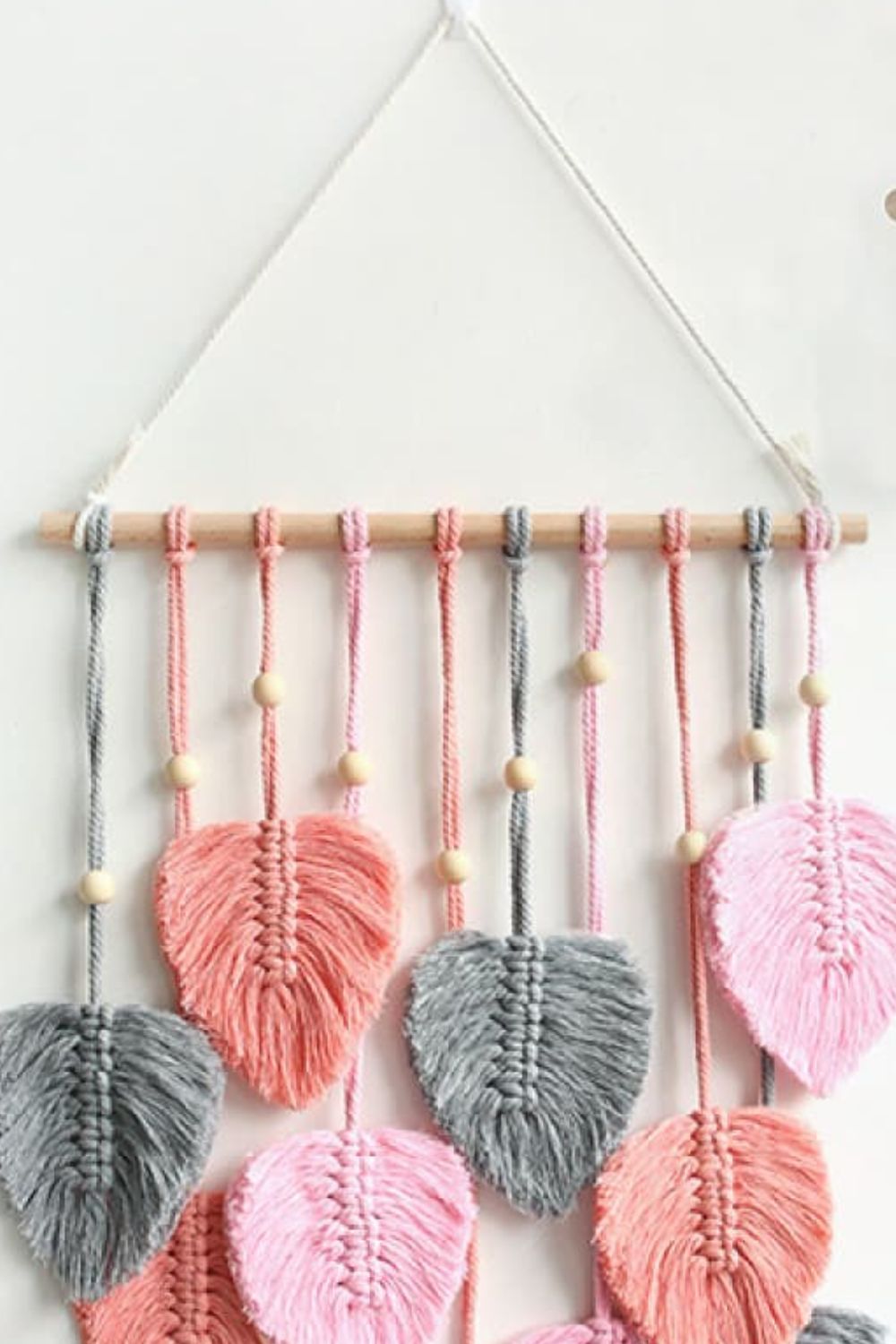 Macrame Leaf Bead Wall Hanging The Stout Steer