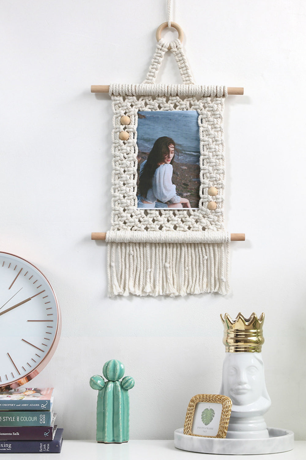 Macrame Photo Frame Wall Decor The Stout Steer