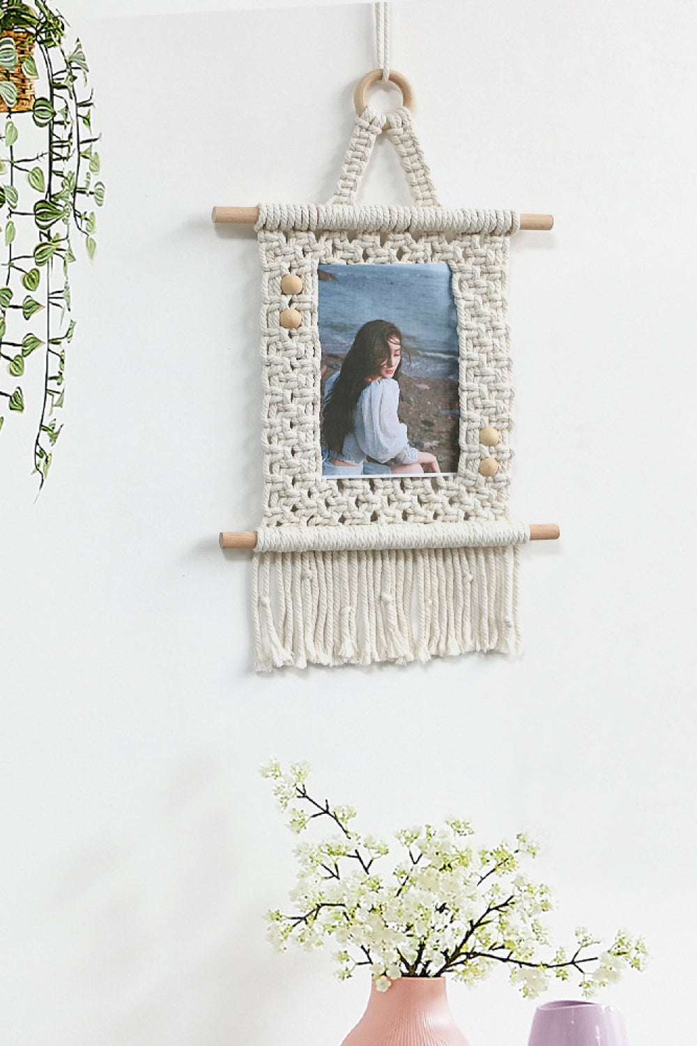 Macrame Photo Frame Wall Decor The Stout Steer