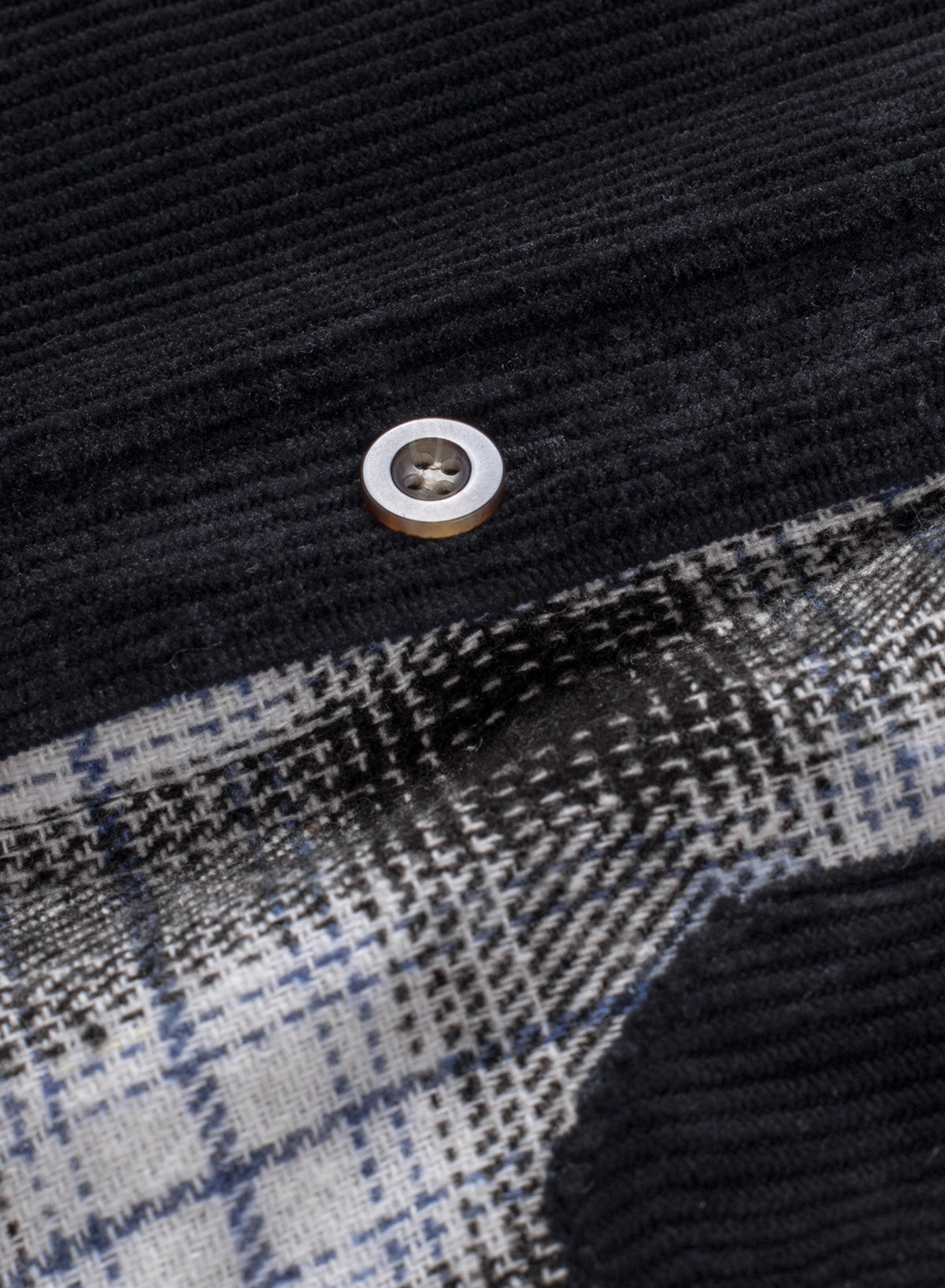 Plaid Color Block Dropped Shoulder Corduroy Shacket The Stout Steer