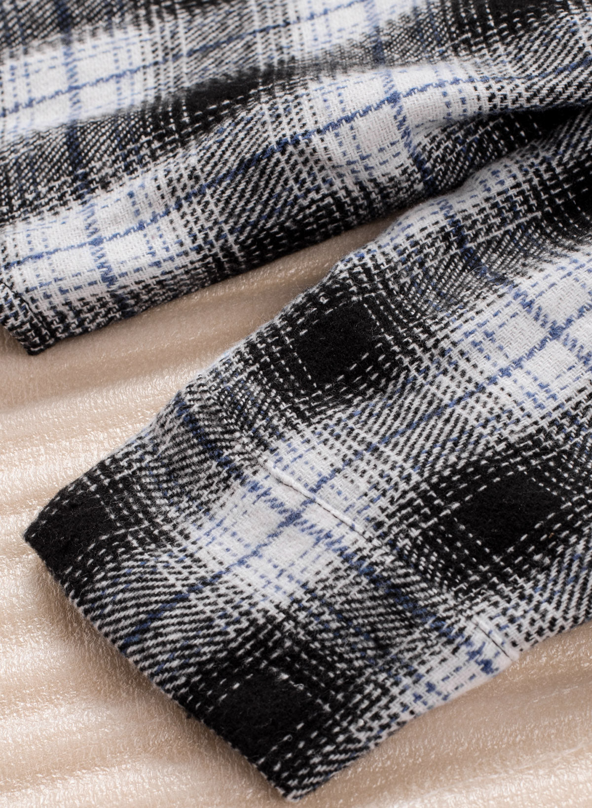 Plaid Color Block Dropped Shoulder Corduroy Shacket The Stout Steer