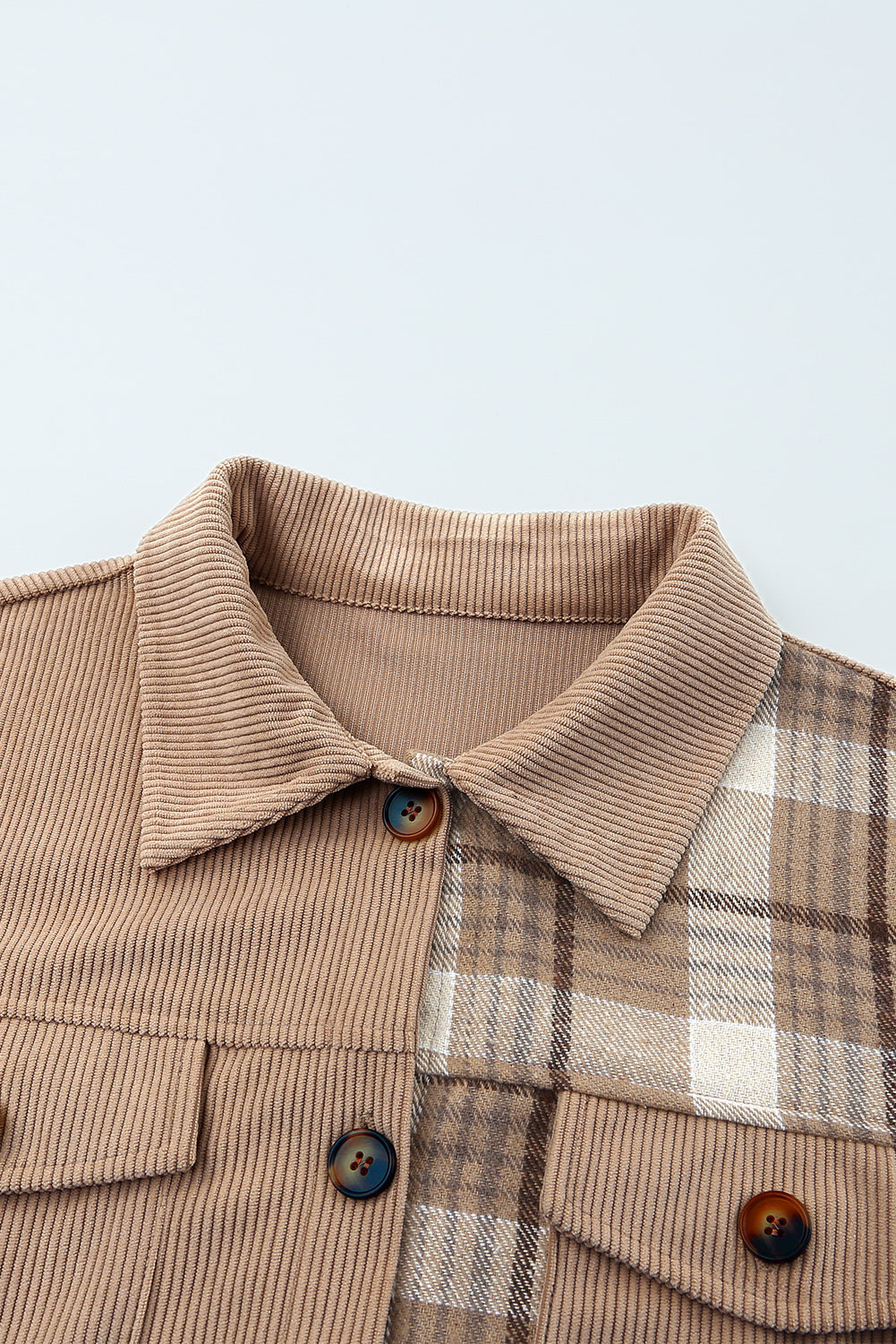 Plaid Corduroy Dropped Shoulder Jacket The Stout Steer