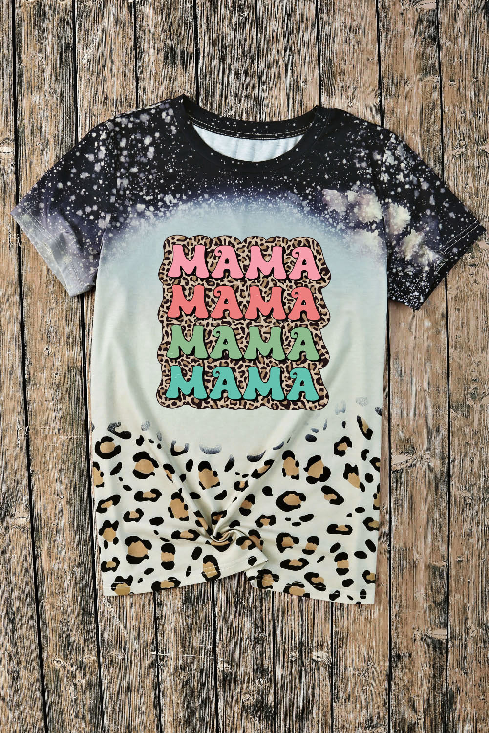 Printed MAMA Graphic Round Neck Tee The Stout Steer