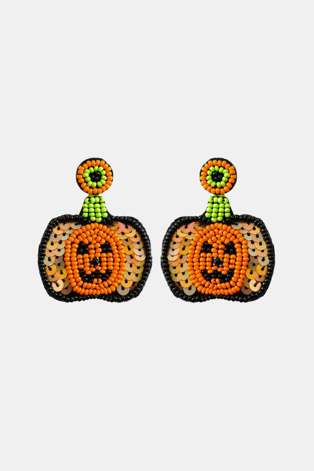 Pumpkin Shape Beaded Dangle Earrings The Stout Steer