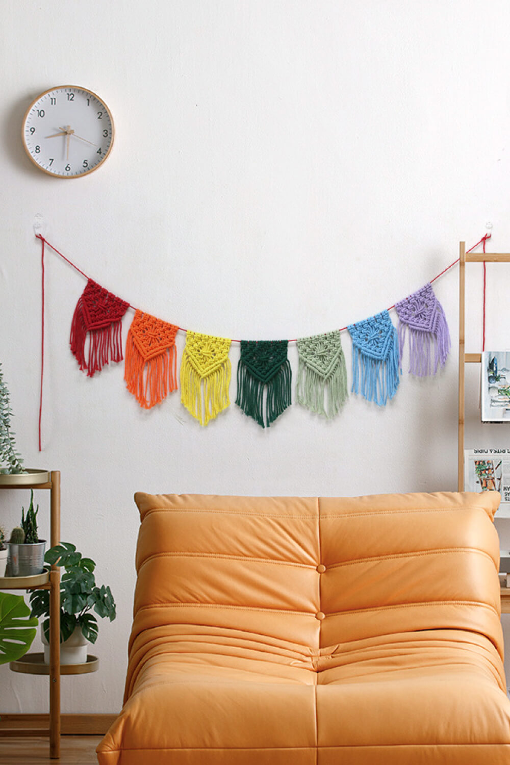 Rainbow Fringe Macrame Banner The Stout Steer