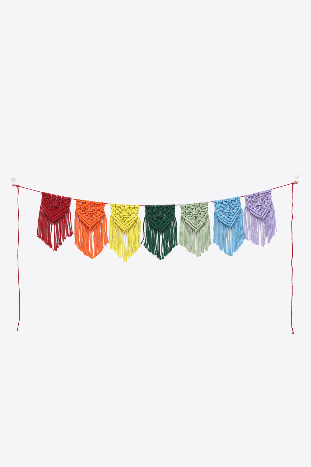 Rainbow Fringe Macrame Banner The Stout Steer