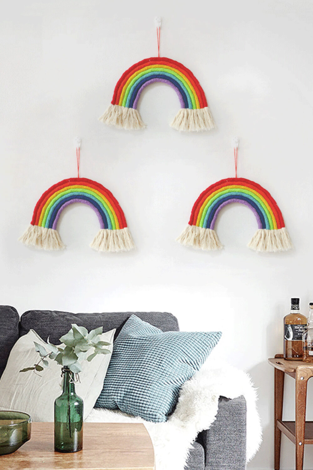 Rainbow Fringe Trim Wall Hanging Decor The Stout Steer