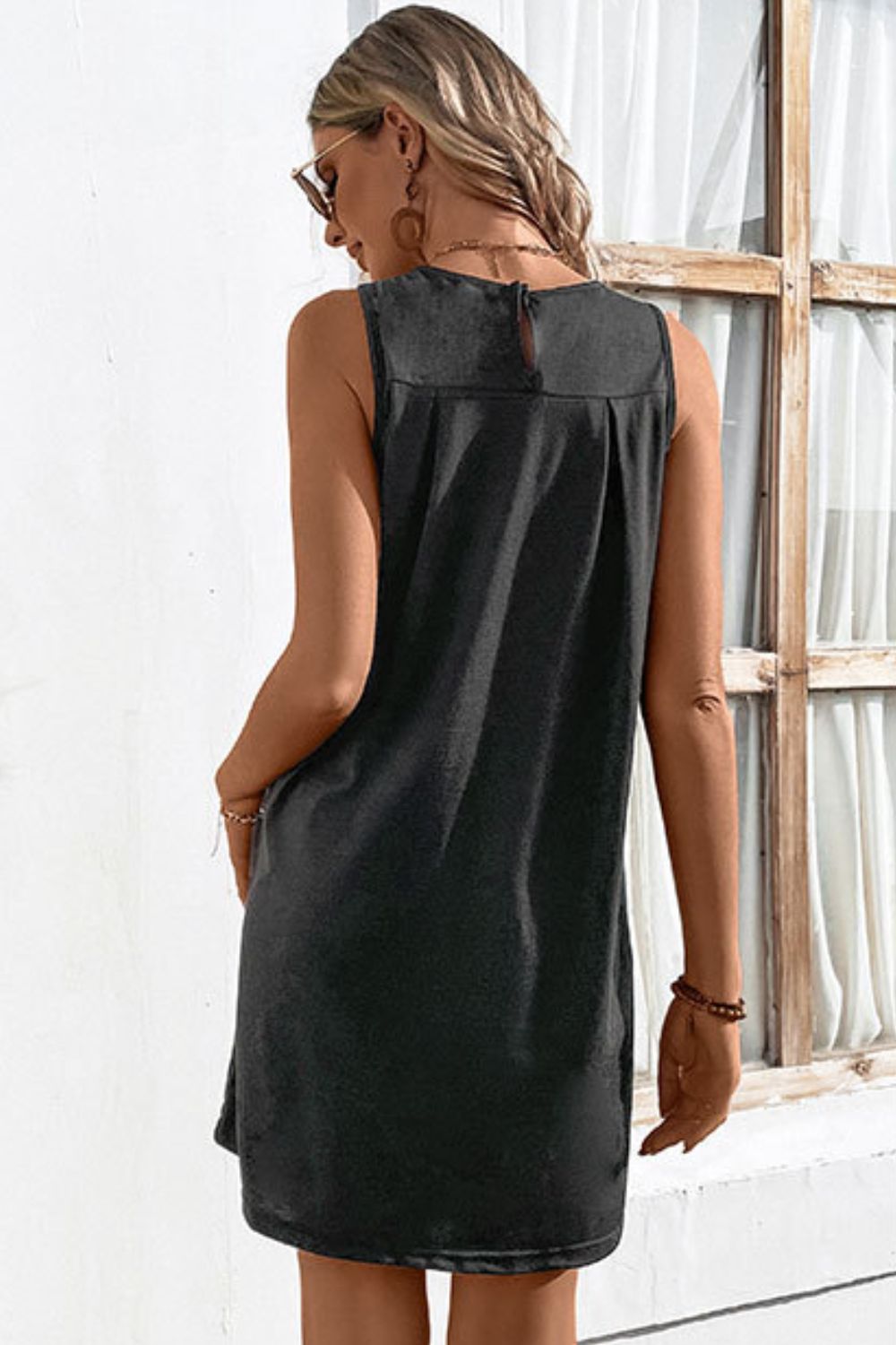 Round Neck Sleeveless Mini Dress The Stout Steer