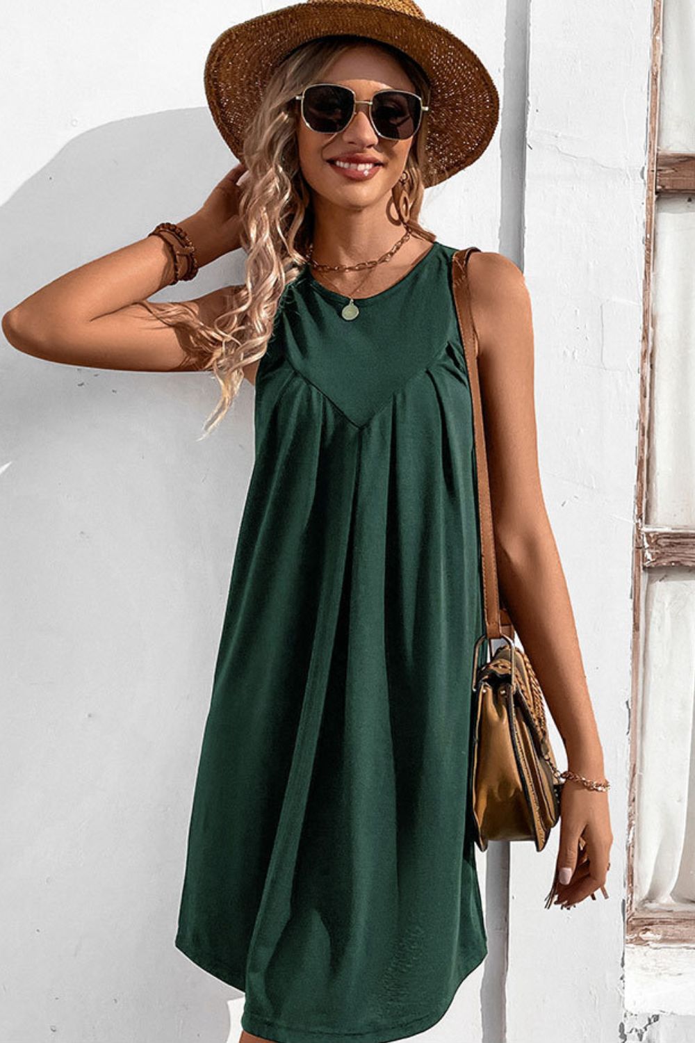 Round Neck Sleeveless Mini Dress The Stout Steer