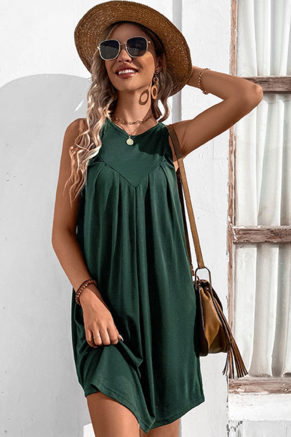 Round Neck Sleeveless Mini Dress The Stout Steer