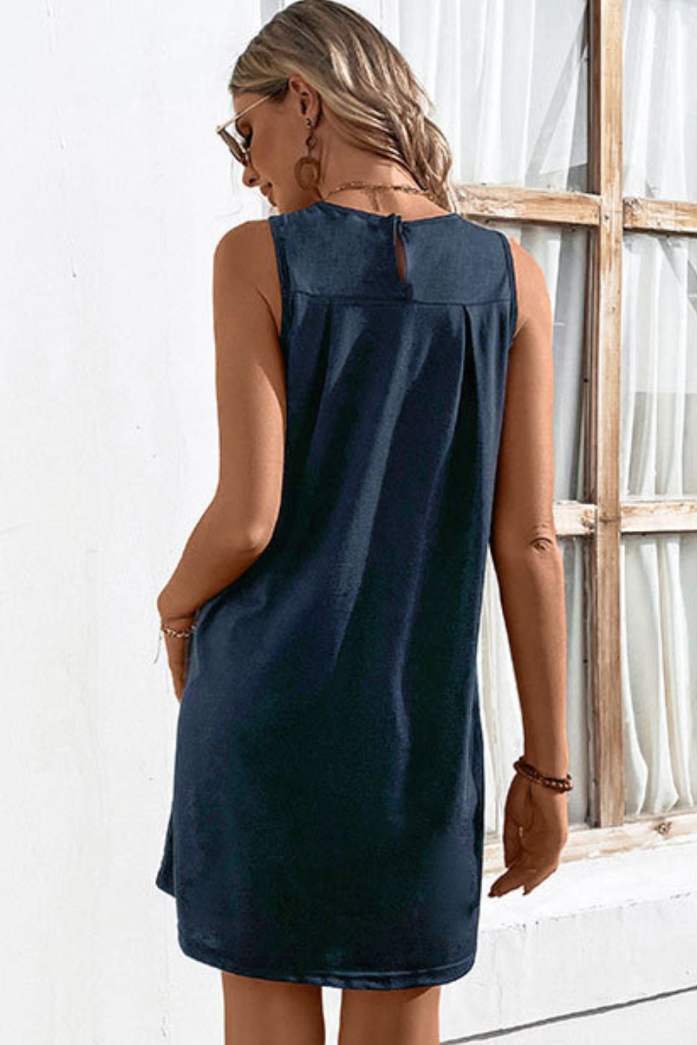 Round Neck Sleeveless Mini Dress The Stout Steer