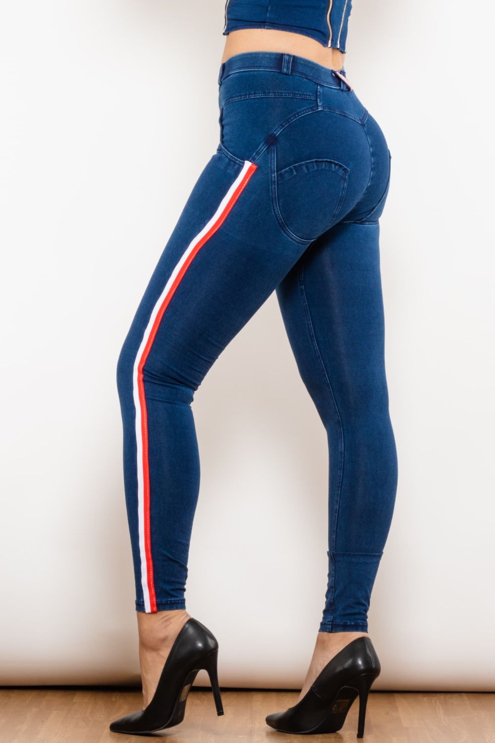 Side Stripe Skinny Jeans The Stout Steer