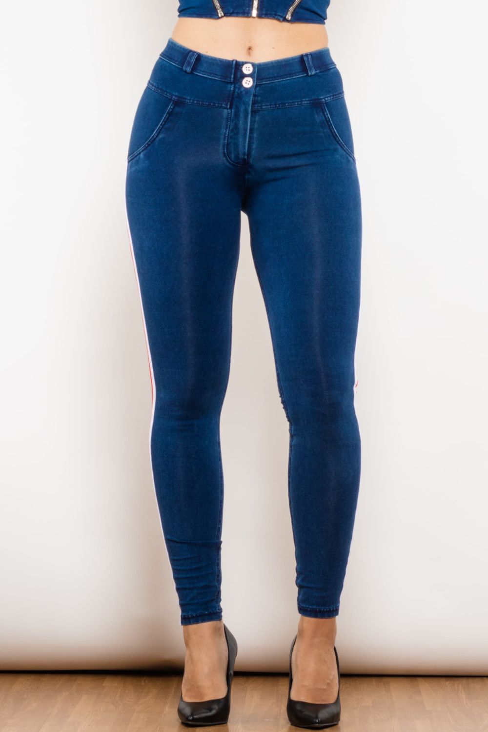 Side Stripe Skinny Jeans The Stout Steer