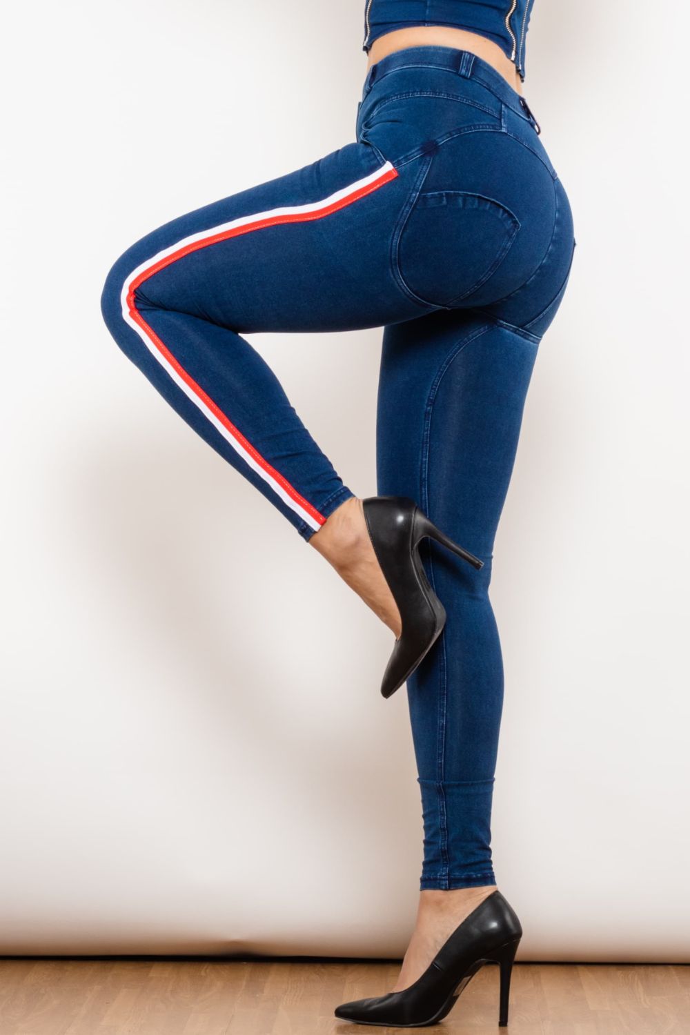 Side Stripe Skinny Jeans The Stout Steer