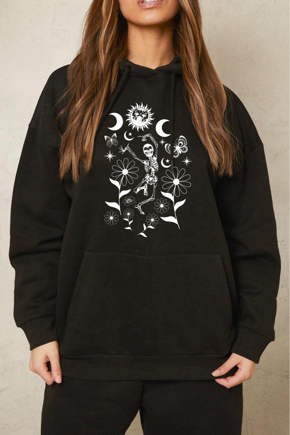 Simply Love Simply Love Full Size Dancing Skeleton Graphic Hoodie The Stout Steer