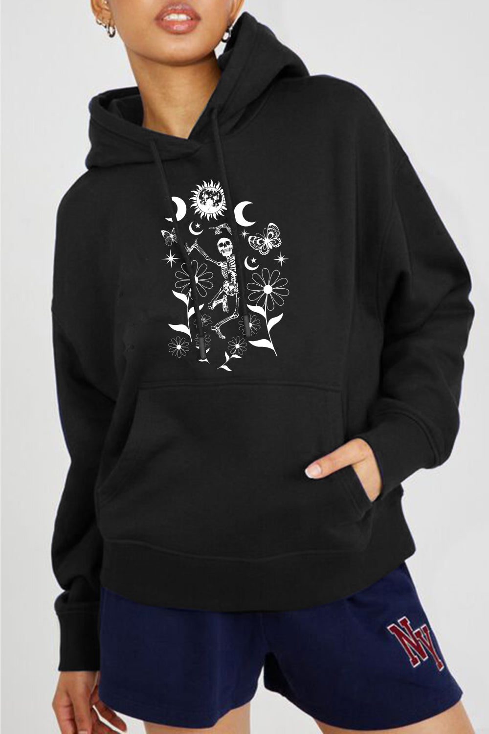 Simply Love Simply Love Full Size Dancing Skeleton Graphic Hoodie The Stout Steer