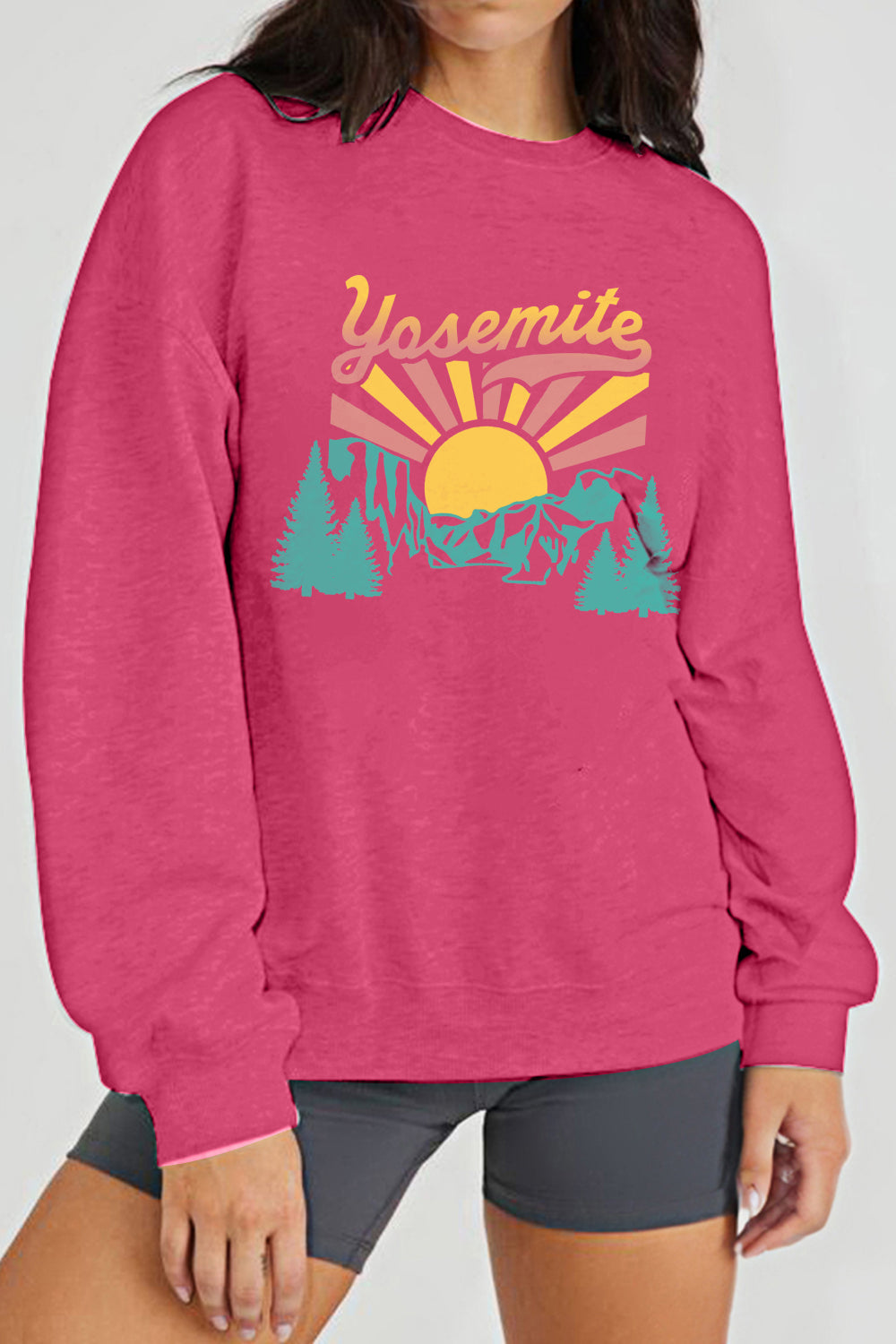 Simply Love Simply Love Full Size YOSEMITE Graphic Sweatshirt The Stout Steer