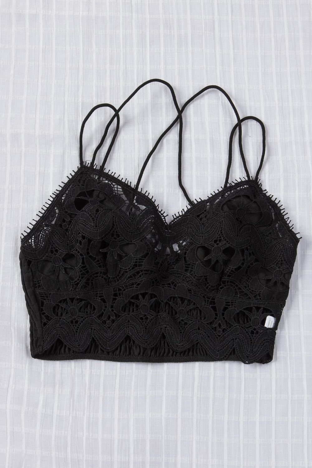 Smocked Eyelash Trim Lace Bralette The Stout Steer