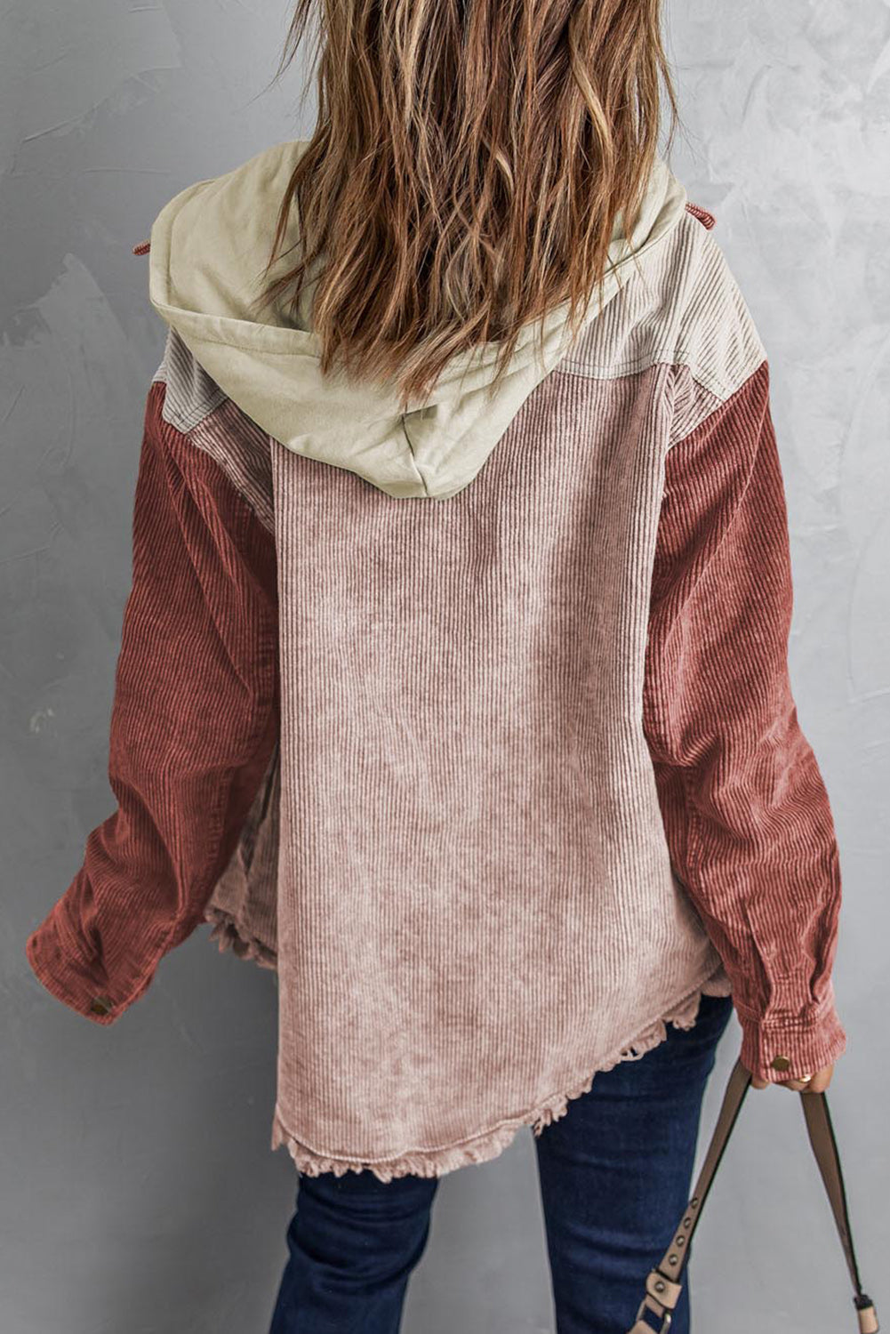 Snap Front Hooded Corduroy Shacket The Stout Steer