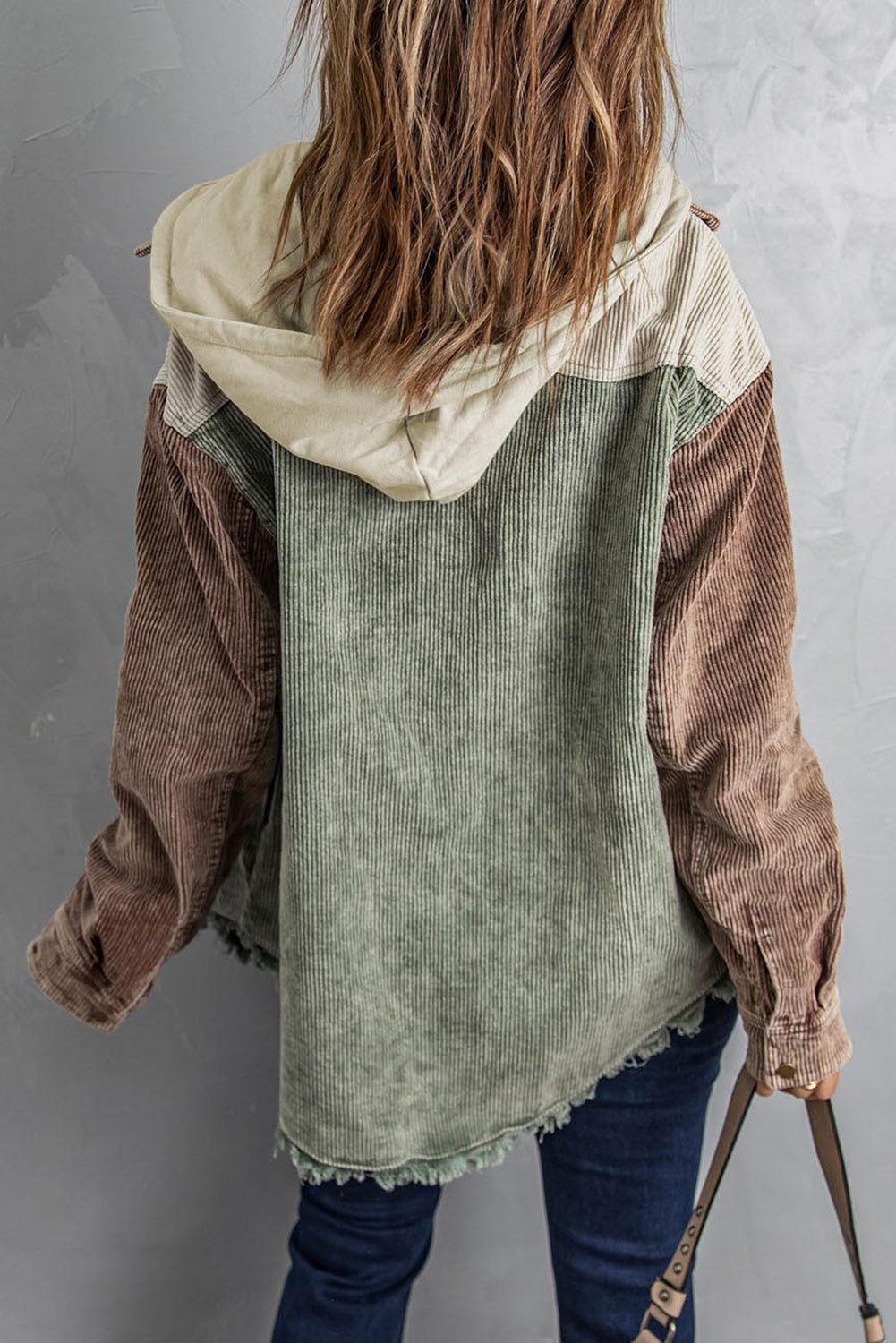 Snap Front Hooded Corduroy Shacket The Stout Steer