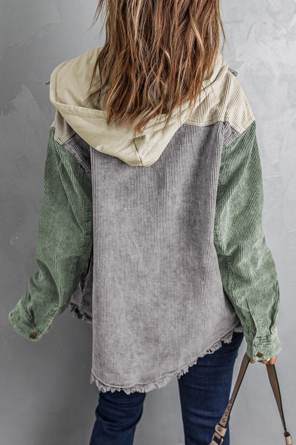 Snap Front Hooded Corduroy Shacket The Stout Steer