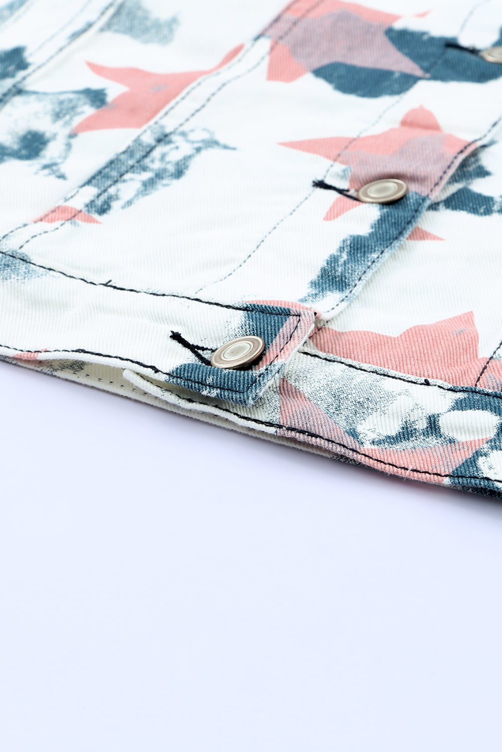 Star Tie-Dye Button Down Denim Jacket The Stout Steer