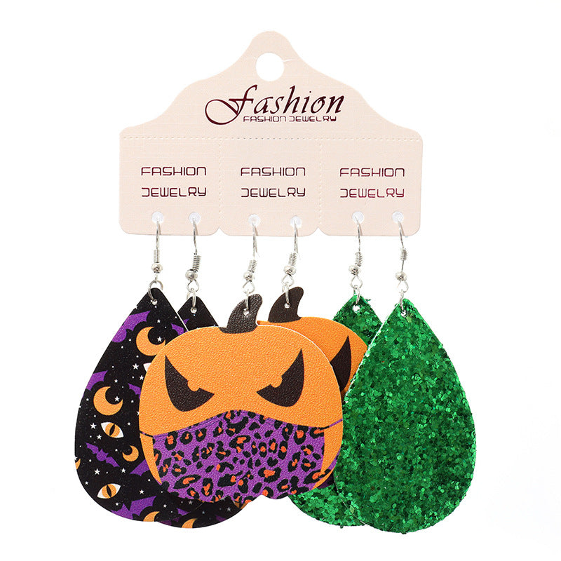 Teardrop Shape Halloween Theme Dangle Earrings The Stout Steer