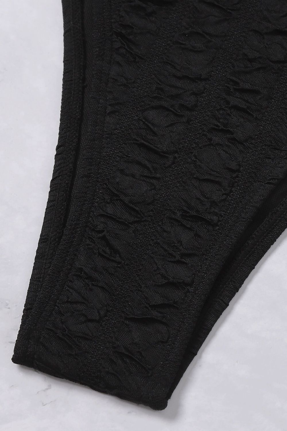 Textured High Cut Bikini Set The Stout Steer