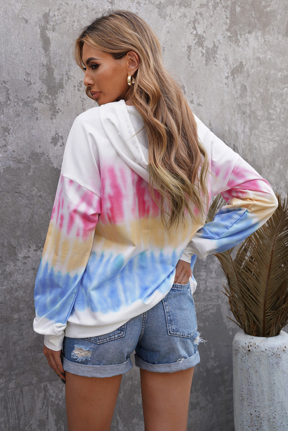 Tie-Dye Drawstring Pullover Hoodie The Stout Steer